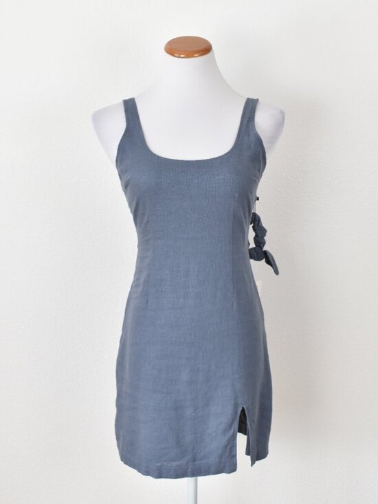 Abercrombie & Fitch Dresses & Skirts - Abercrombie & Fitch Linen Mini Dress with Scrunchie NEW - XXS